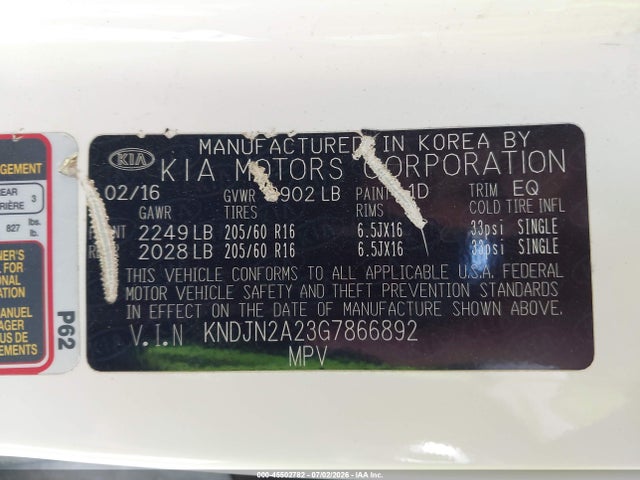 KIA Soul 2016 KNDJN2A23G7866892 Image 9
