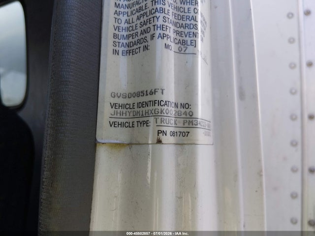 Aukcja sprzedaży 2016 Hino 155, vin: JHHYDM1HXGK002840, numer aukcji: 45502857