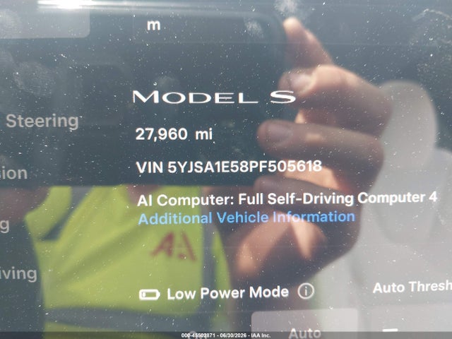 Продажа на аукционе авто 2023 Tesla Model S Dual Motor All-wheel Drive/standard Range, vin: 5YJSA1E58PF505618, номер лота: 45502871