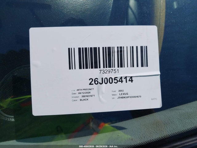 Продажа на аукционе авто 2002 Lexus Ls 430, vin: JTHBN30F920064670, номер лота: 45502939