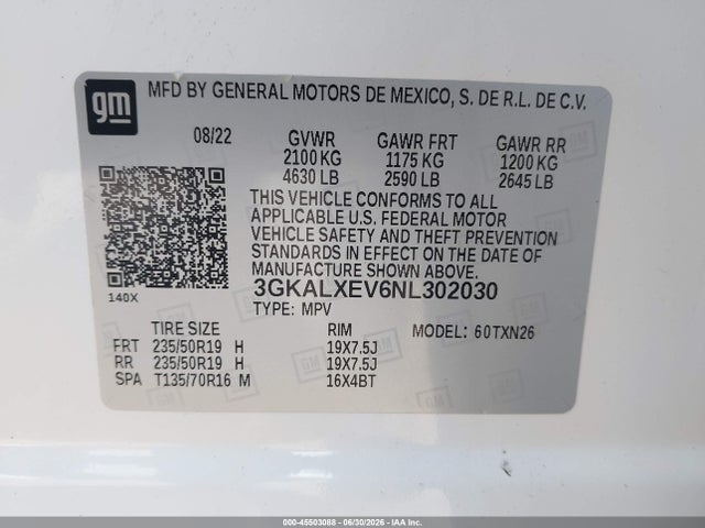 Aukcja sprzedaży 2022 Gmc Terrain Awd Denali, vin: 3GKALXEV6NL302030, numer aukcji: 45503088