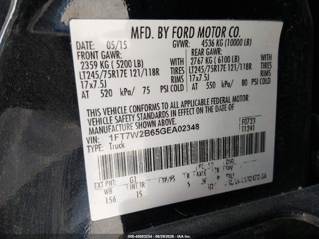 Продаж на аукціоні авто 2016 Ford F-250 Lariat/xl/xlt, vin: 1FT7W2B65GEA02348, номер лоту: 45503234