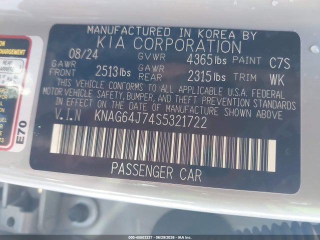 KIA K5 Gt-line 2025 KNAG64J74S5321722 Image 9