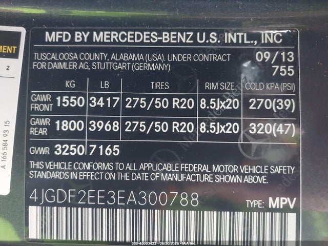 Aukcja sprzedaży 2014 Mercedes-benz Gl 350 Bluetec 4matic, vin: 4JGDF2EE3EA300788, numer aukcji: 45503423