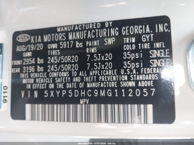 KIA Telluride Sx 2021 5XYP5DHC9MG112057 Image 9