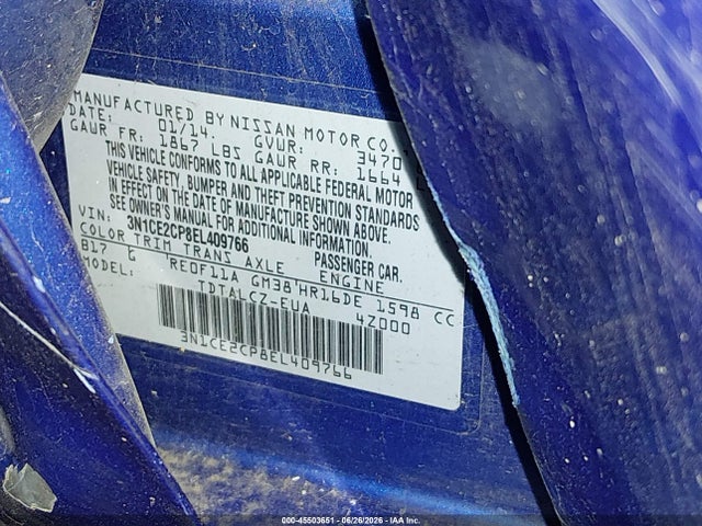 Nissan Versa Note S Plus 2014 3N1CE2CP8EL409766 Image 9