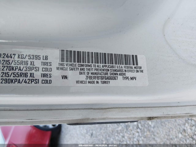 Продаж на аукціоні авто 2015 Ram Promaster City Tradesman Slt, vin: ZFBERFBT6F6A66067, номер лоту: 45503881