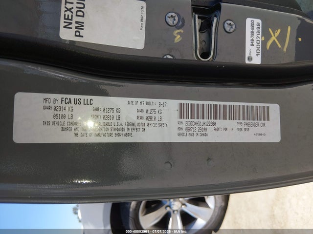 2C3CDXHG1JH122380 Dodge Charger Sxt Plus Rwd