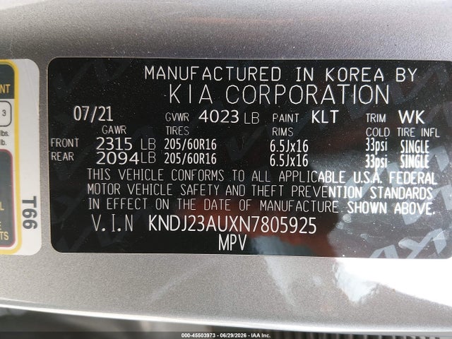 KIA SOUL LX 2022 KNDJ23AUXN7805925 Image 9