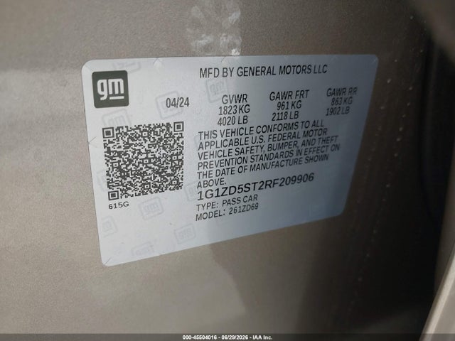 1G1ZD5ST2RF209906 Chevrolet Malibu Fwd 1lt