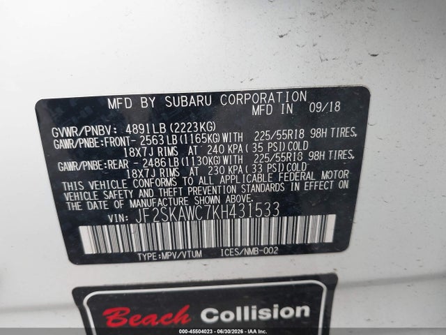 Subaru Forester Touring 2019 JF2SKAWC7KH431533 Image 9