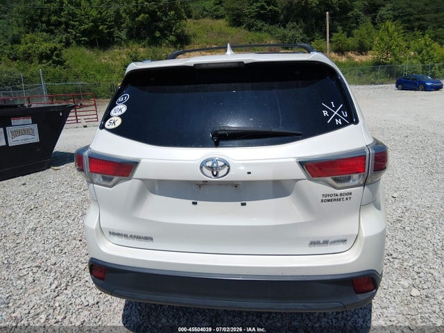 45504039 :رقم المزاد ، 5TDJKRFH3GS327547 vin ، 2016 Toyota Highlander Xle V6 مزاد بيع
