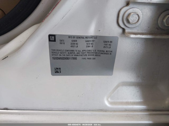 Продаж на аукціоні авто 2011 Cadillac Sts Rwd W/1sb, vin: 1G6DW6EDXB0117895, номер лоту: 45504076