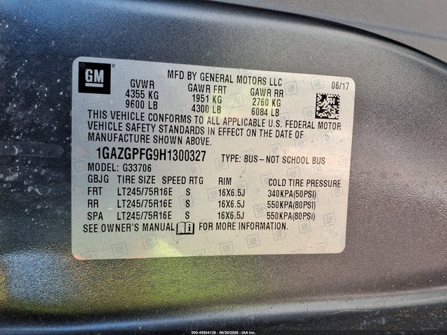Chevrolet Express 3500 Lt 2017 1GAZGPFG9H1300327 Image 9