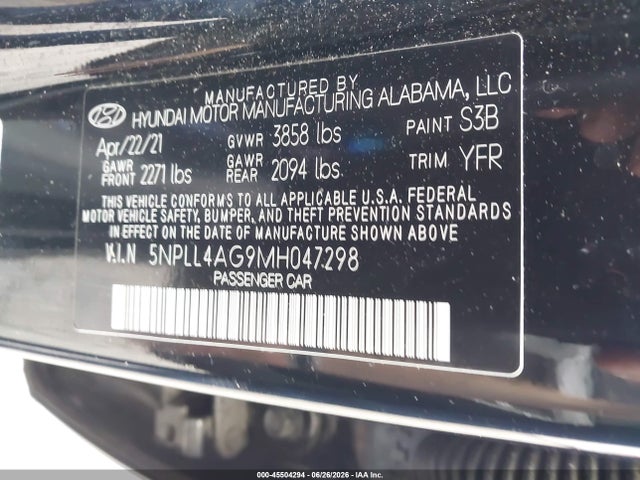 Hyundai ELANTRA SE 2021 5NPLL4AG9MH047298 Image 9