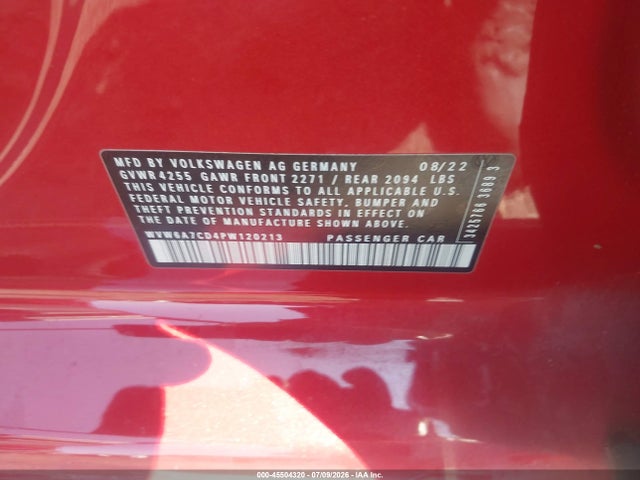 Продаж на аукціоні авто 2023 Volkswagen Golf Gti 2.0t Autobahn, vin: WVW6A7CD4PW120213, номер лоту: 45504320