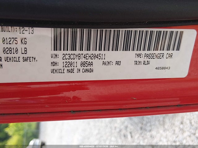 45504430 :رقم المزاد ، 2C3CDYBT4EH204511 vin ، 2014 Dodge Challenger R/t Plus مزاد بيع