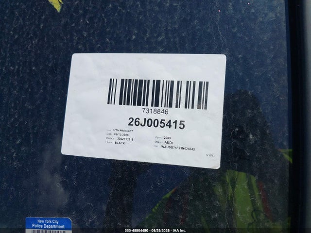 Продажа на аукционе авто 2009 Audi A6 3.0 Premium, vin: WAUSG74F29N024342, номер лота: 45504490