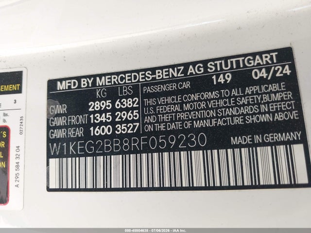 W1KEG2BB8RF059230 Mercedes-Benz Eqe 350+