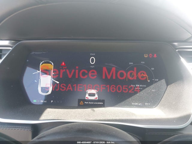 45504697 :رقم المزاد ، 5YJSA1E18GF160524 vin ، 2016 Tesla Model S 60/70/75/85 مزاد بيع