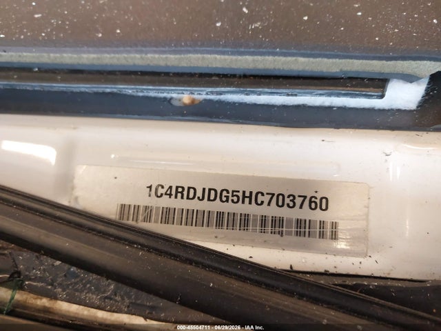 45504711 :رقم المزاد ، 1C4RDJDG5HC703760 vin ، 2017 Dodge Durango Gt Awd مزاد بيع