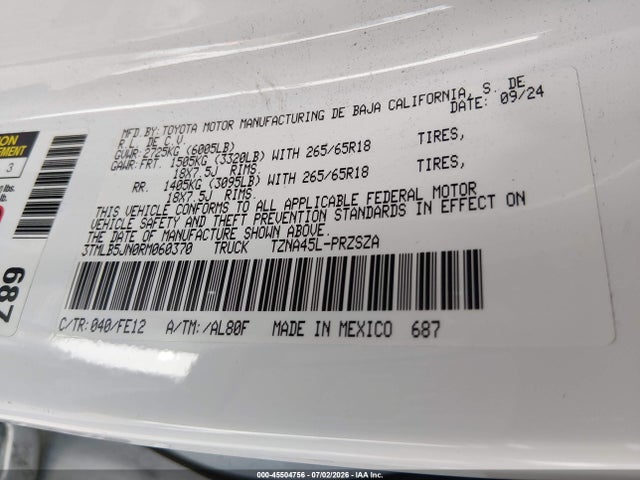 3TMLB5JN0RM060370 Toyota Tacoma Trd Sport