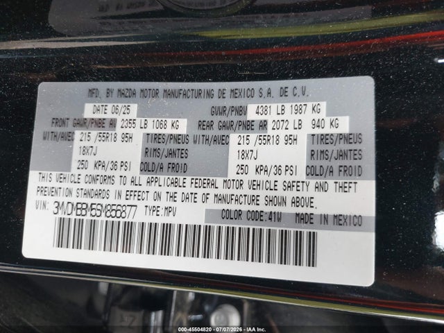 Продажа на аукционе авто 2025 Mazda Cx-30 2.5 S Select Sport, vin: 3MVDMBBM5SM856877, номер лота: 45504820