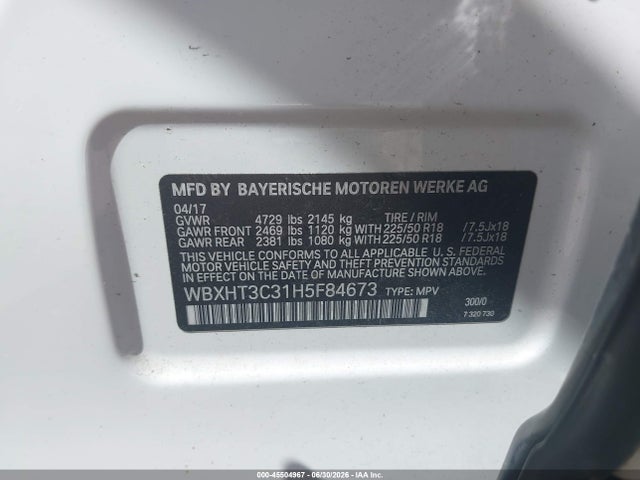 Продаж на аукціоні авто 2017 Bmw X1 Xdrive28i, vin: WBXHT3C31H5F84673, номер лоту: 45504967