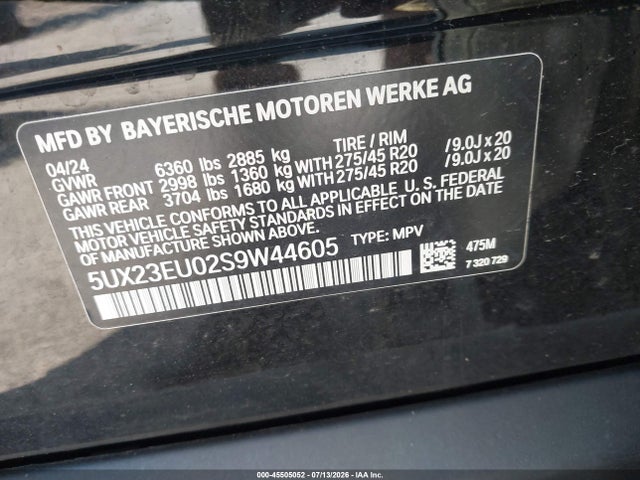 5UX23EU02S9W44605 BMW X5 Xdrive40i