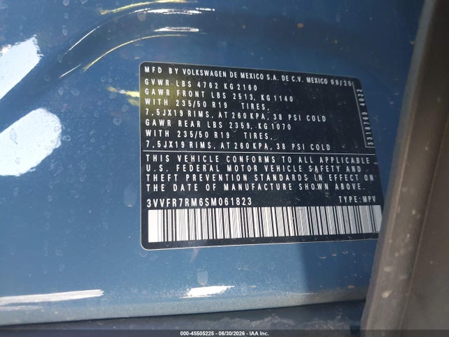 3VVFR7RM6SM061823 Volkswagen Tiguan 2.0t Se