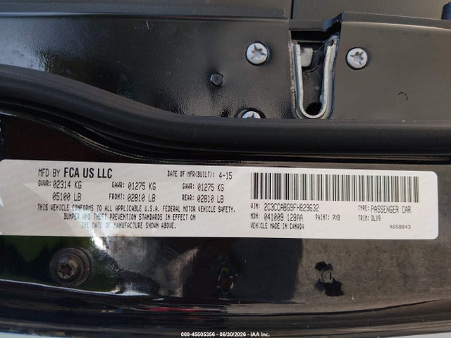 Продаж на аукціоні авто 2015 Chrysler 300 300s, vin: 2C3CCABG9FH829632, номер лоту: 45505356