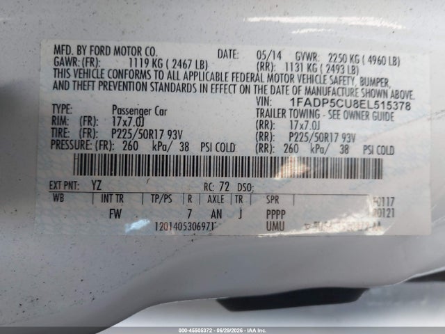 Ford C-max Energi Sel 2014 1FADP5CU8EL515378 Image 9