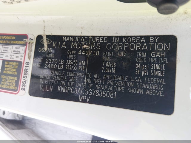KIA Sportage Ex 2016 KNDPC3AC5G7836081 Image 9