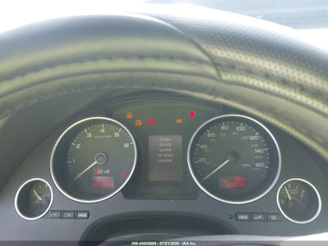 45505889 :رقم المزاد ، WUARL48H44K900526 vin ، 2004 Audi S4 مزاد بيع