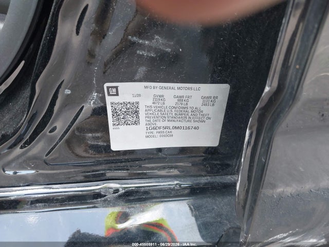 45505911 :رقم المزاد ، 1G6DF5RL0M0116740 vin ، 2021 Cadillac Ct4 Premium Luxury مزاد بيع