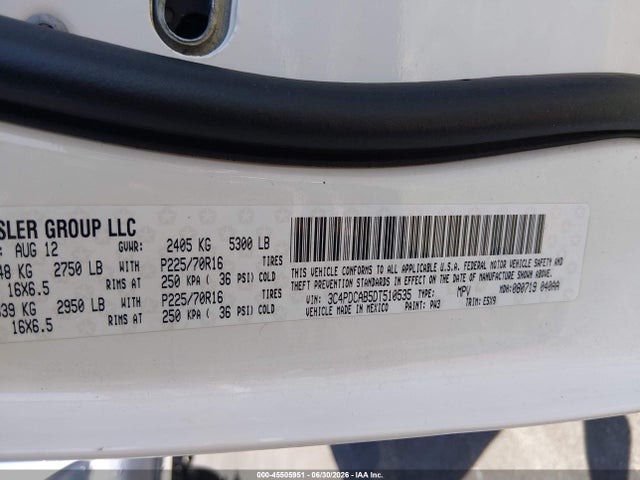 Продажа на аукционе авто 2013 Dodge Journey American Value Pkg, vin: 3C4PDCAB5DT510535, номер лота: 45505951