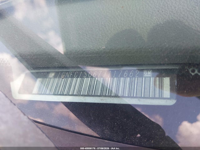 45506176 :رقم المزاد ، 1GNFC13067J117662 vin ، 2007 Chevrolet Tahoe Ltz مزاد بيع