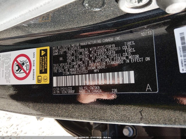 Aukcja sprzedaży 2014 Lexus Rx 350 F Sport, vin: 2T2BK1BA8EC231333, numer aukcji: 45506195