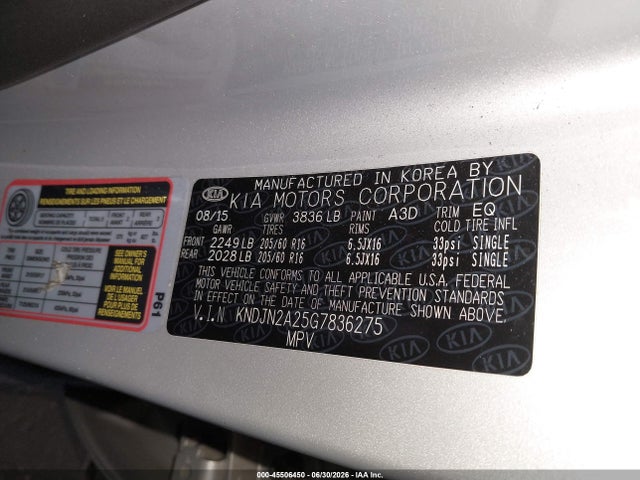 KIA Soul 2016 KNDJN2A25G7836275 Image 9