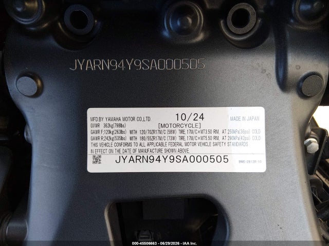 Yamaha Mt09 C 2025 JYARN94Y9SA000505 Image 10