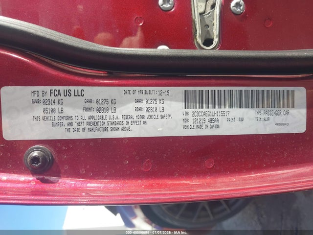2C3CCAEG1LH115517 Chrysler 300 Limited
