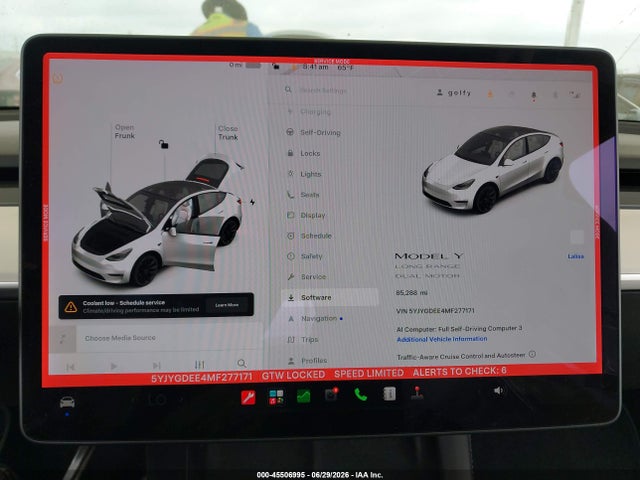 Aukcja sprzedaży 2021 Tesla Model Y Long Range Dual Motor All-wheel Drive, vin: 5YJYGDEE4MF277171, numer aukcji: 45506995