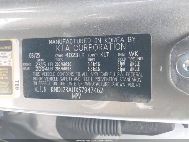 KIA SOUL LX 2025 KNDJ23AUXS7947462 Image 9