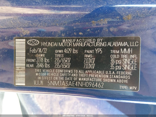 Hyundai TUCSON SE 2022 5NMJA3AE4NH096462 Image 9