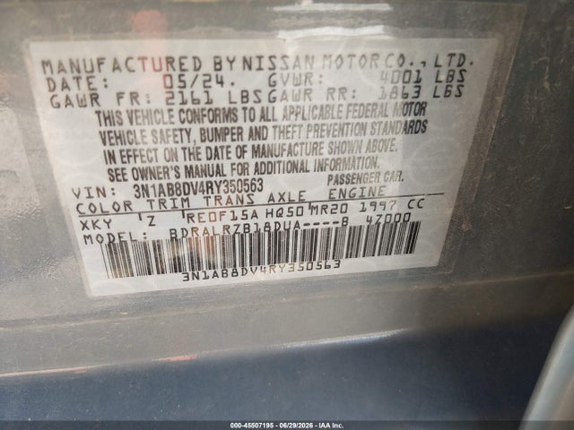 3N1AB8DV4RY350563 Nissan Sentra Sr Xtronic Cvt