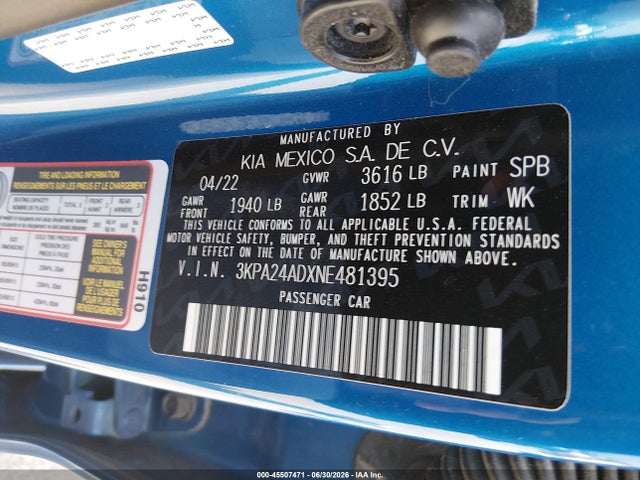 KIA RIO S 2022 3KPA24ADXNE481395 Image 9