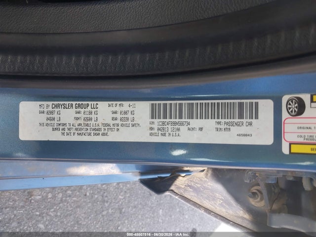 Aukcja sprzedaży 2011 Chrysler 200 Lx, vin: 1C3BC4FB9BN566734, numer aukcji: 45507516