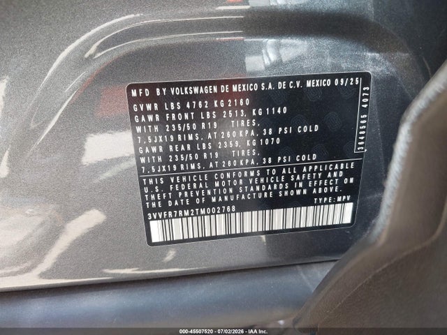 Volkswagen TIGUAN SE 2026 3VVFR7RM2TM002768 Image 9