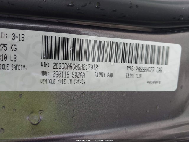 45507636 :رقم المزاد ، 2C3CCARG0GH217018 vin ، 2016 Chrysler 300 Limited مزاد بيع