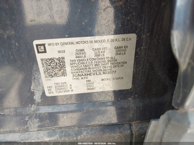 Chevrolet EQUINOX LS 2018 3GNAXHEV1JL403077 Image 9